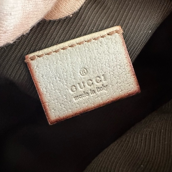 GUCCI GG Logo Canvas Cosmetic Pouch Bag - Picture 11 of 13